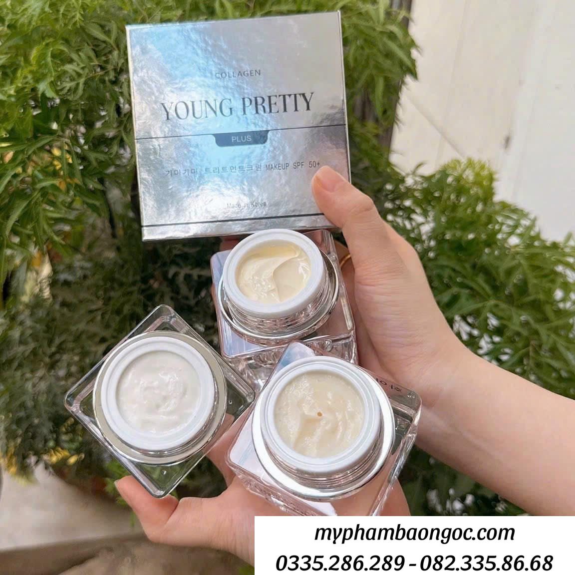 KEM COLLAGEN YOUNG PRETTY PLUS TRỊ NÁM THÂM DƯỠNG TRẮNG DA