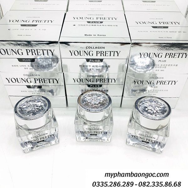 KEM COLLAGEN YOUNG PRETTY PLUS TRỊ NÁM THÂM DƯỠNG TRẮNG DA
