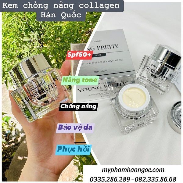 KEM COLLAGEN YOUNG PRETTY PLUS TRỊ NÁM THÂM DƯỠNG TRẮNG DA