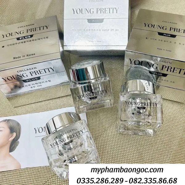 KEM COLLAGEN YOUNG PRETTY PLUS TRỊ NÁM THÂM DƯỠNG TRẮNG DA