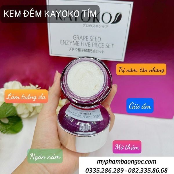 cách sử dụng kem kayoko tím