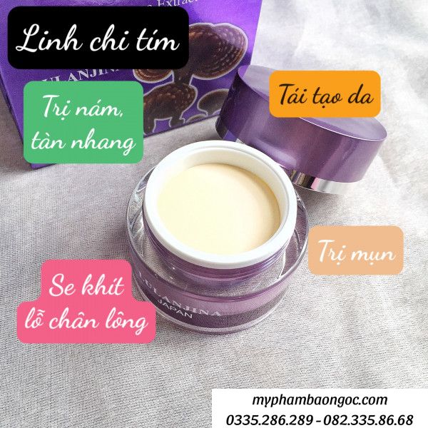 BỘ KEM DƯỠNG LINH CHI TRẮNG DA TRỊ NÁM LULANJINA NHẬT BẢN