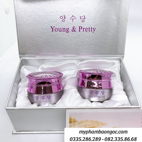 BỘ KEM TRỊ NÁM TRẮNG DA YOUNG PRETTY 2IN1 HÀN QUỐC