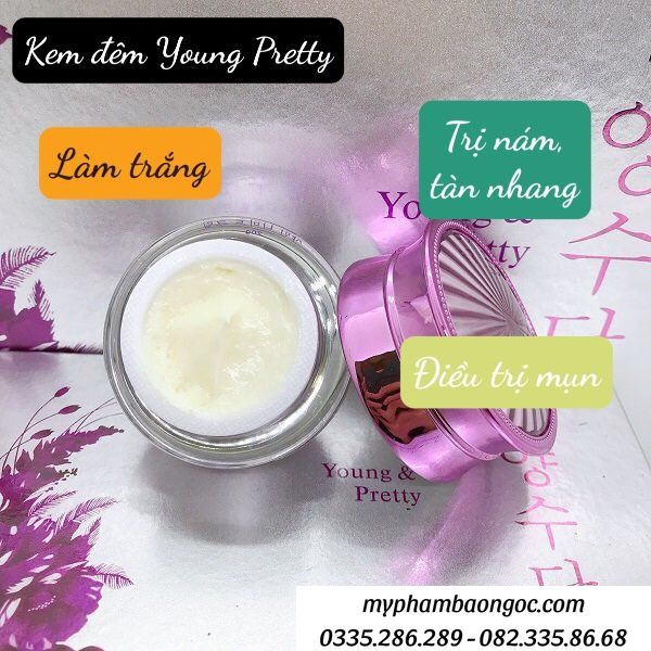 kem trị nám trắng da young pretty