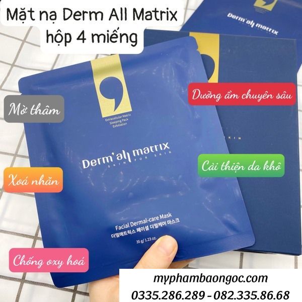 MẶT NẠ CHỐNG LÃO HOÁDƯỠNG TRẮNG DERM ALL MATRIX HÀN QUỐC