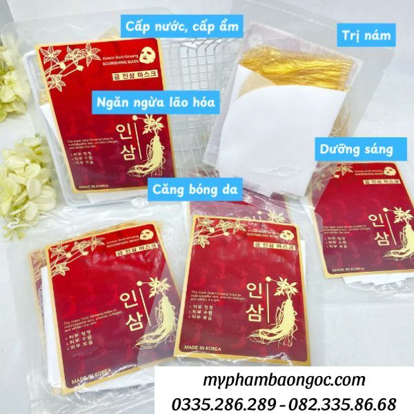 MẶT NẠ SÂM RED GINSENG CẤP ẨM DƯỠNG TRẮNG DA HÀN QUỐC
