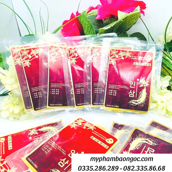 MẶT NẠ SÂM GOLD GINSENG TRỊ NÁM, DƯỠNG TRẮNG DA HÀN QUỐC