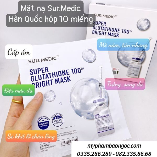 Công dụngMặt nạ truyền trắng Sur medic