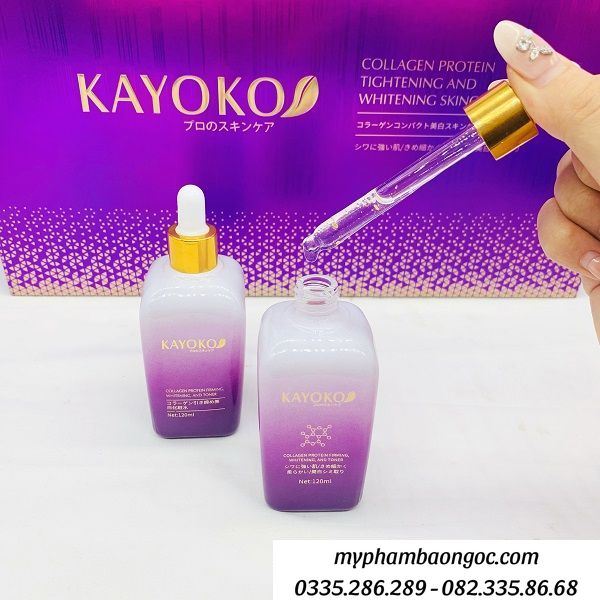 NƯỚC HOA HỒNG TRỊ NÁM TRẮNG DA KAYOKO COLLAGEN TÍM NHẬT BẢN