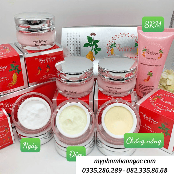 Bộ mỹ phẩm đặc trị nám trắng da DFR GINSENG