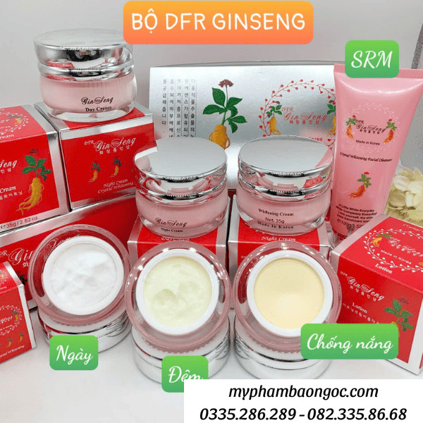 BỘ MỸ PHẨM NHÂN SÂM DFR GINSENG 4IN1 TRẮNG DA ĐẶC TRỊ NÁM