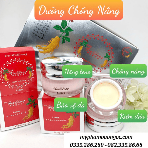 BỘ MỸ PHẨM NHÂN SÂM DFR GINSENG 4IN1 TRẮNG DA ĐẶC TRỊ NÁM