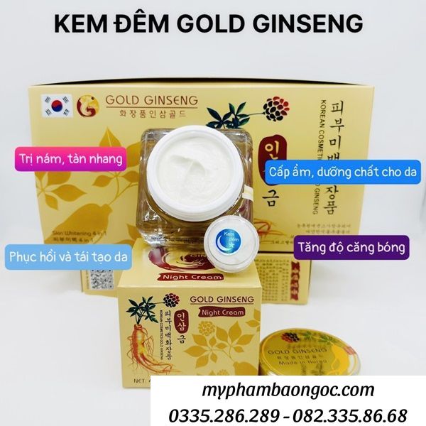 BỘ MỸ PHẨM TRỊ NÁM TÀN NHANG GOLD GINSENG 4IN1 HÀN QUỐC