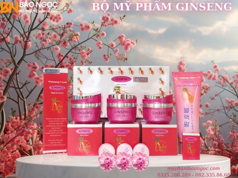 BỘ MỸ PHẨM TRỊ NÁM TRẮNG DA NHÂN SÂM GINSENG 4IN1 HÀN QUỐC