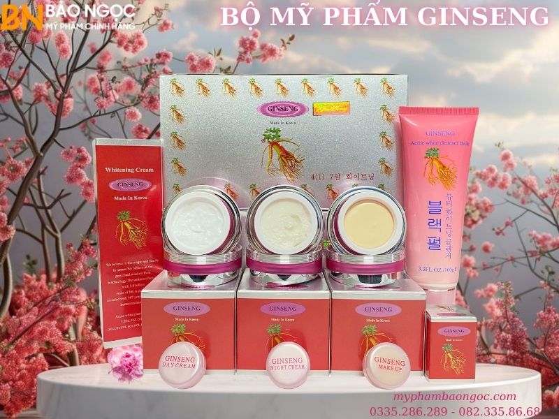 BỘ MỸ PHẨM TRỊ NÁM TRẮNG DA NHÂN SÂM GINSENG 4IN1 HÀN QUỐC