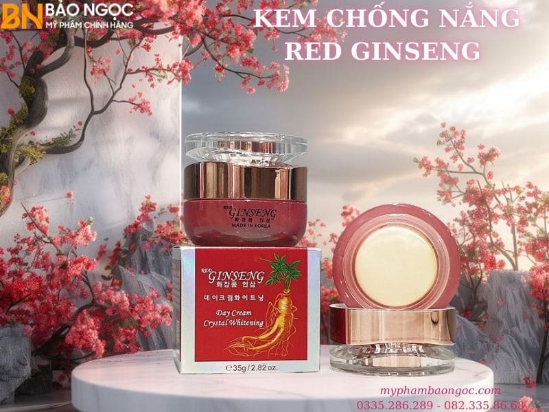 BỘ MỸ PHẨM NHÂN SÂM TRỊ NÁM DƯỠNG TRẮNG DA RED GINSENG 5IN1