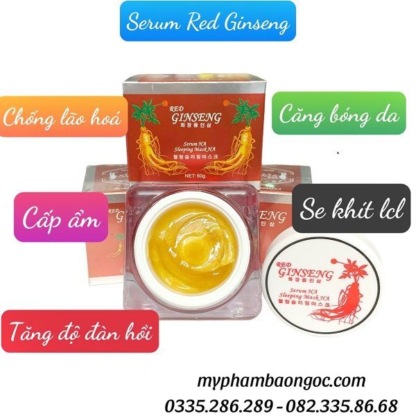 BỘ MỸ PHẨM NHÂN SÂM TRỊ NÁM DƯỠNG TRẮNG DA RED GINSENG 5IN1