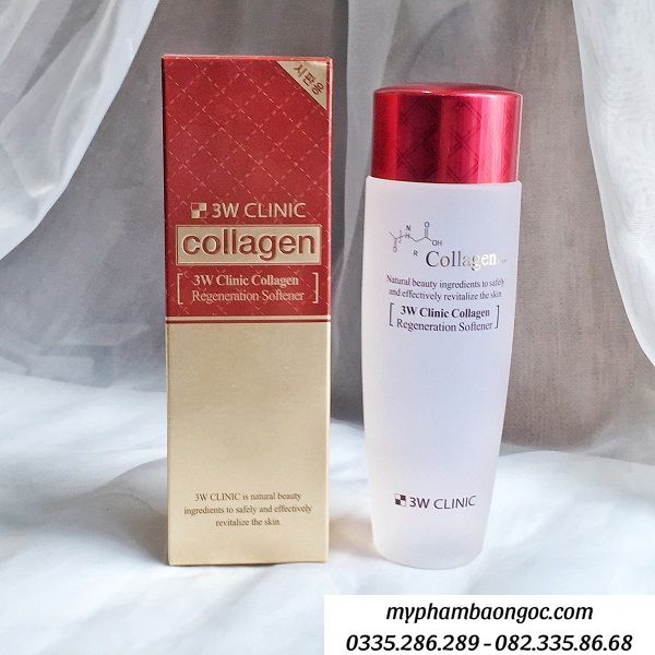 NƯỚC HOA HỒNG 3W CLINIC ĐỎ COLLAGEN HÀN QUỐC 150ML