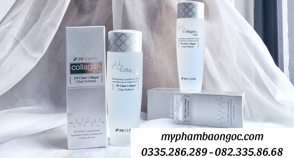 NƯỚC HOA HỒNG 3W CLINIC TRẮNG COLLAGEN HÀN QUỐC 150ML