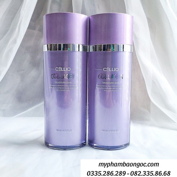 NƯỚC HOA HỒNG CELLIO COLLAGEN MOISTURE SKIN 140ML HÀN QUỐC