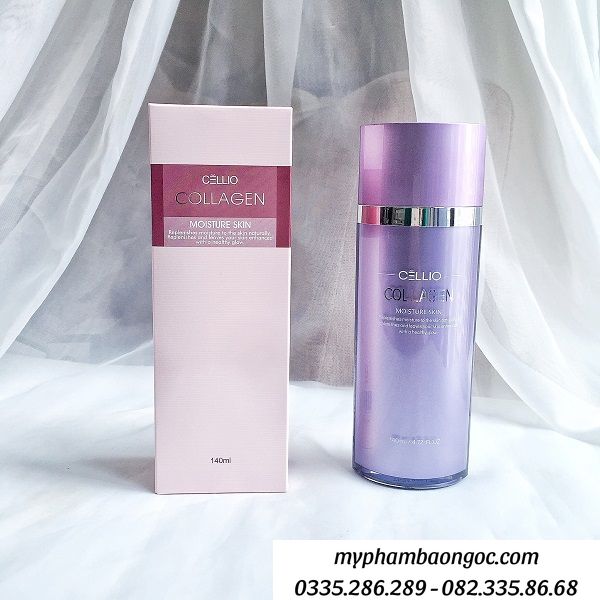 NƯỚC HOA HỒNG CELLIO COLLAGEN MOISTURE SKIN 140ML HÀN QUỐC