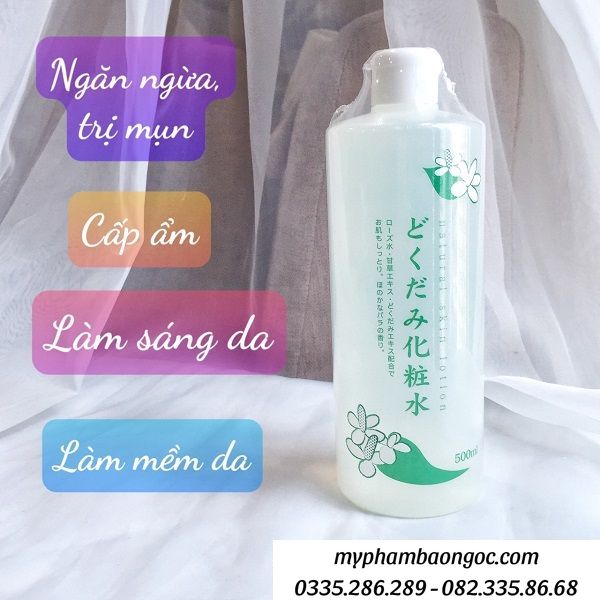 NƯỚC HOA HỒNG DOKUDAMI DIẾP CÁ NATURAL SKIN LOTION NHẬT BẢN