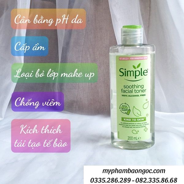 NƯỚC HOA HỒNG SIMPLE KIND TO SKIN SOOTHING FACIAL TONER