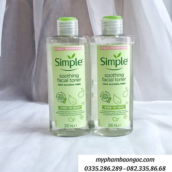 NƯỚC HOA HỒNG SIMPLE KIND TO SKIN SOOTHING FACIAL TONER