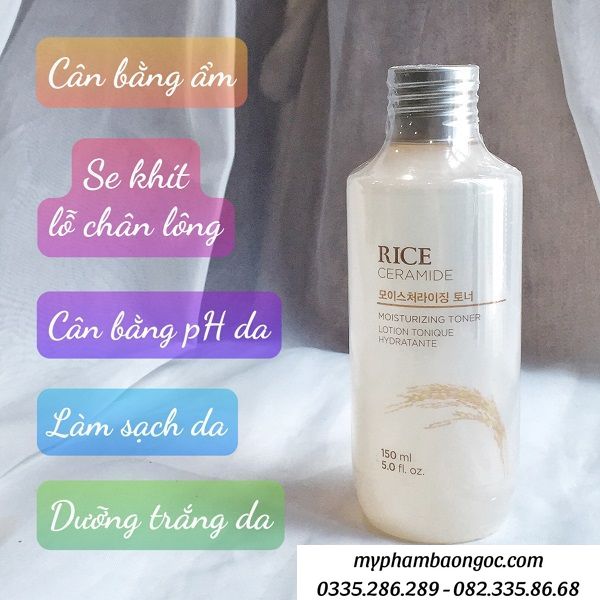 NƯỚC HOA HỒNG THE FACE SHOP GẠO RICE CERMIDE HÀN QUỐC 150ML