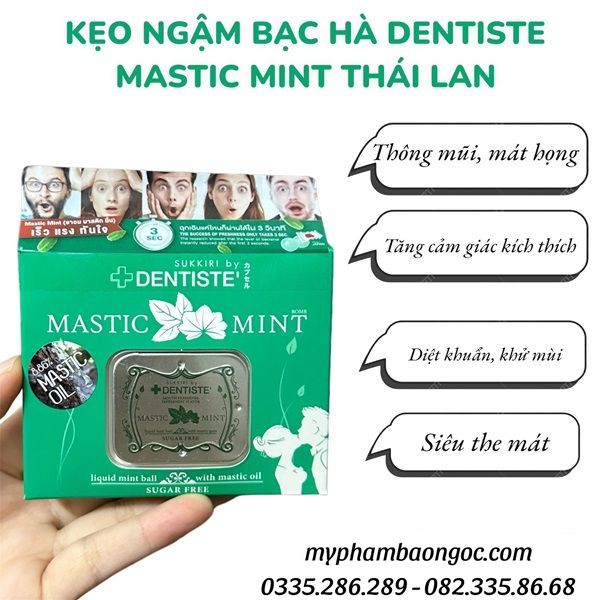 tác dụng kẹo tình yêu Dentiste Mastic Mint