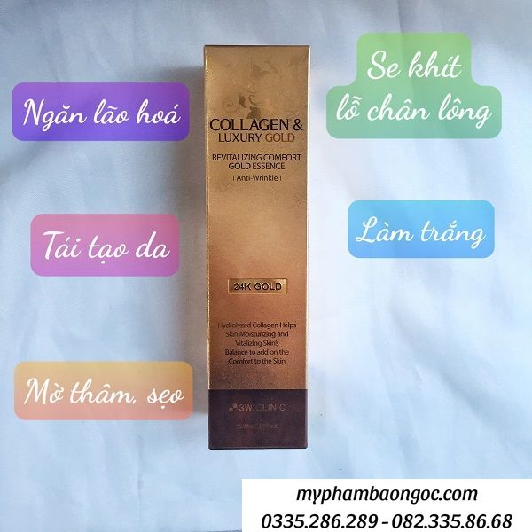 SERUM 3W CLINIC COLLAGEN LUXURY 24K GOLD HÀN QUỐC 150ML