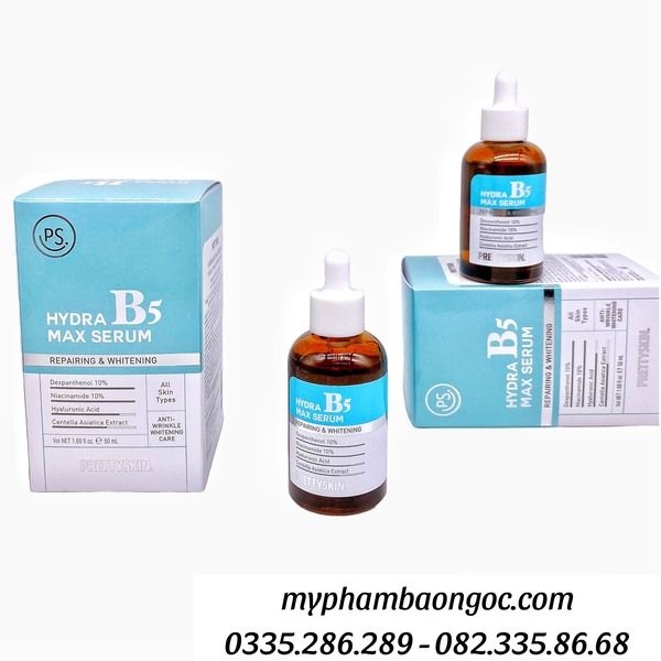 SERUM DƯỠNG TRẮNG PHỤC HỒI PRETTYSKIN B5 HYDRAT MAX HÀN QUỐC