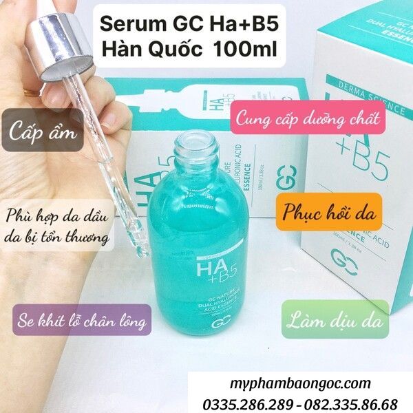 SERUM HA B5 GC 100ML CẤP ẨM DƯỠNG TRẮNG MỜ THÂM PHỤC HỒI DA