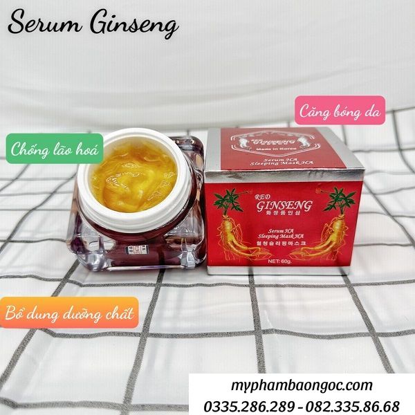 SERUM NHÂN SÂM RED GINSENG HA SLEEPING MASK HA 60G HÀN QUỐC