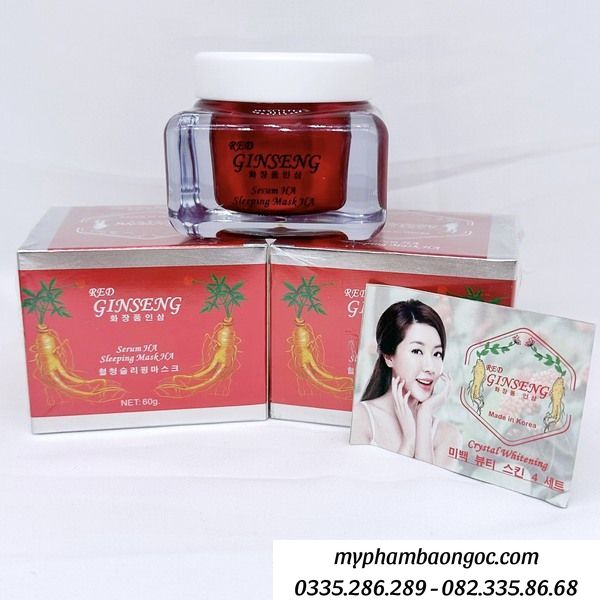 SERUM NHÂN SÂM RED GINSENG HA SLEEPING MASK HA 60G HÀN QUỐC