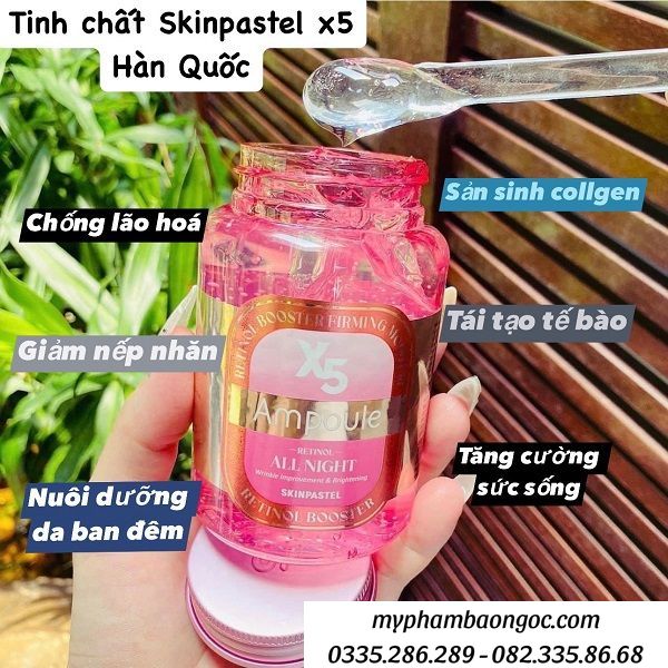 TINH CHẤT SKINPASTEL X5 ALL NIGHT RETINOL AMPOULE HÀN QUỐC