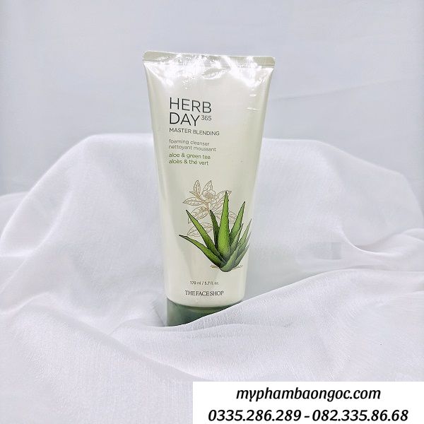 Sữa Rửa Mặt The Face Shop Herbday 365 Aloe Lô hội.