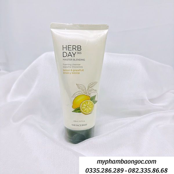 Sữa Rửa Mặt The Face Shop Herbday 365 Lemon Chanh