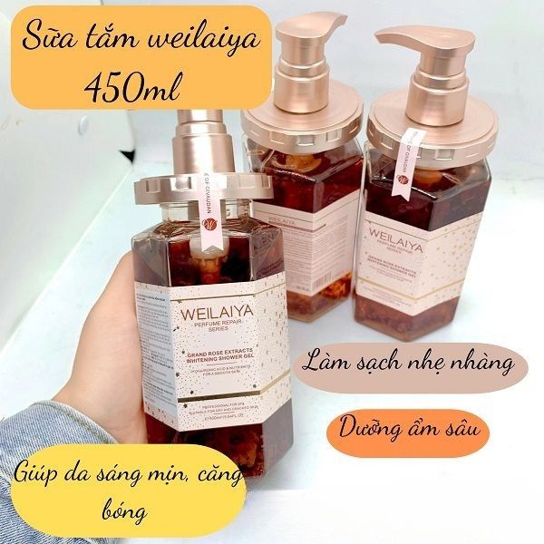 SỮA TẮM TRẮNG DA HOA HỒNG DAMASK  WEILAIYA 450ML CAO CẤP