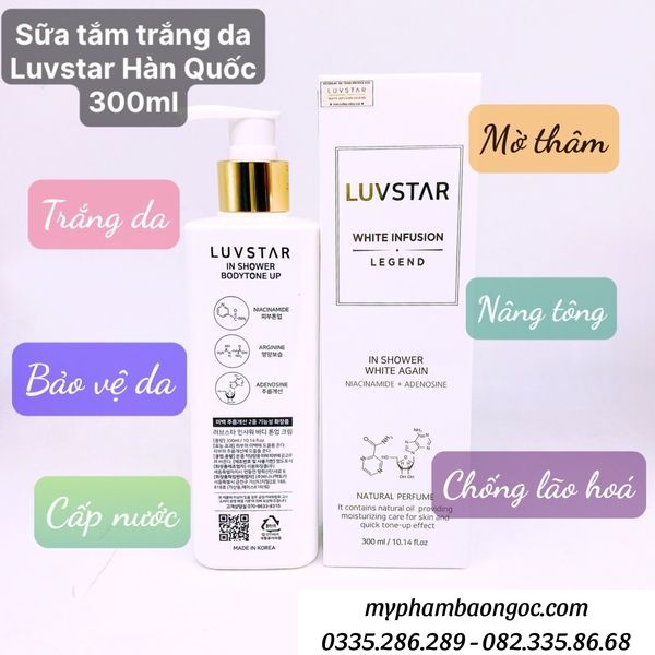 SỮA TẮM TRẮNG DA LUVSTAR BODY TONE UP CREAM 300ML HÀN QUỐC