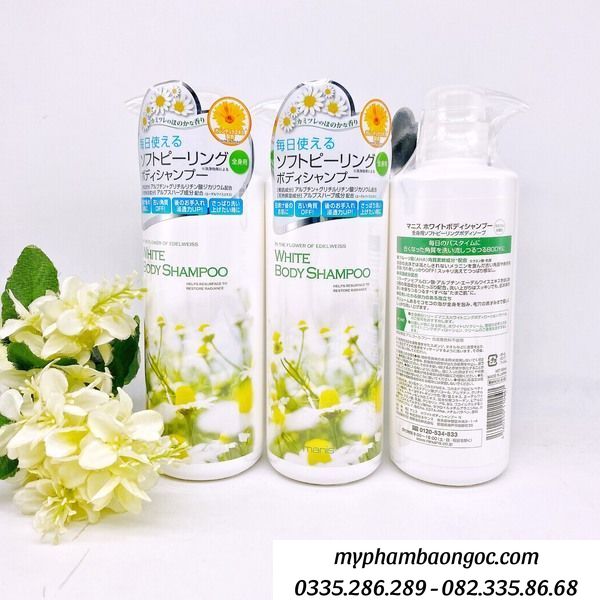 SỮA TẮM TRẮNG DA MANIS WHITE BODY SHAMPOO NHẬT BẢN 450ML