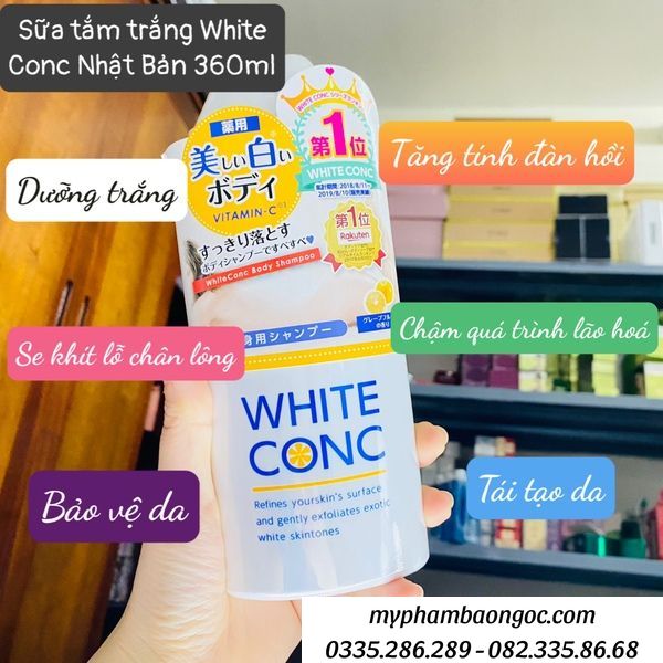 SỮA TẮM TRẮNG DA WHITE CONC BODY 360ML GIẢM HẮC TỐ MELANIN