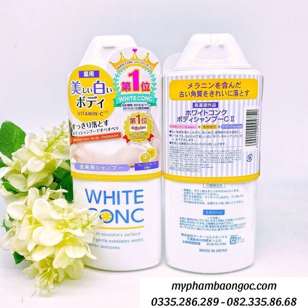 SỮA TẮM TRẮNG DA WHITE CONC BODY 360ML GIẢM HẮC TỐ MELANIN