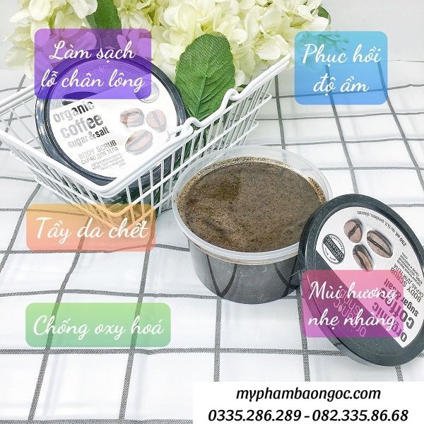 TẨY DA CHẾT TOÀN THÂN ORGANIC SHOP COFFEE SUGAR BODY SCRUB