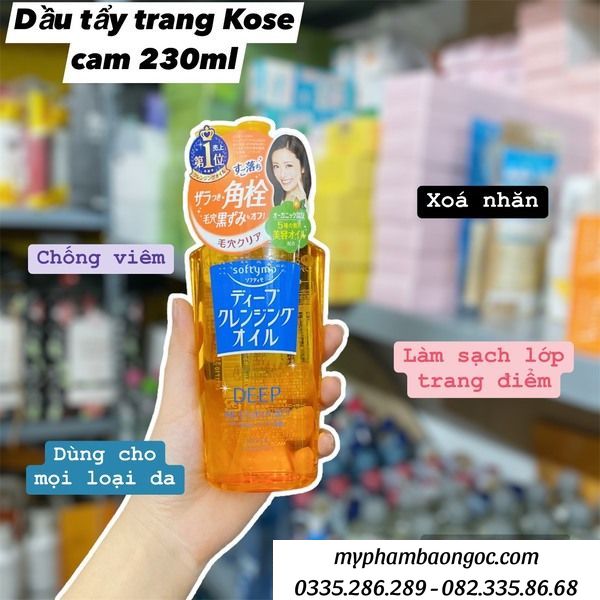 DẦU TẨY TRANG KOSE SOFTMO CLEANSING OIL 230ML NHẬT BẢN