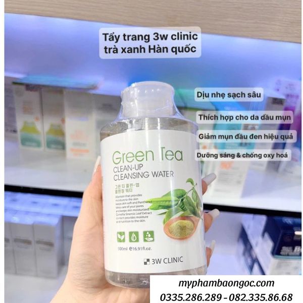 NƯỚC TẨY TRANG 3W CLINIC CLEAN UP CLEASING WATER HÀN QUỐC