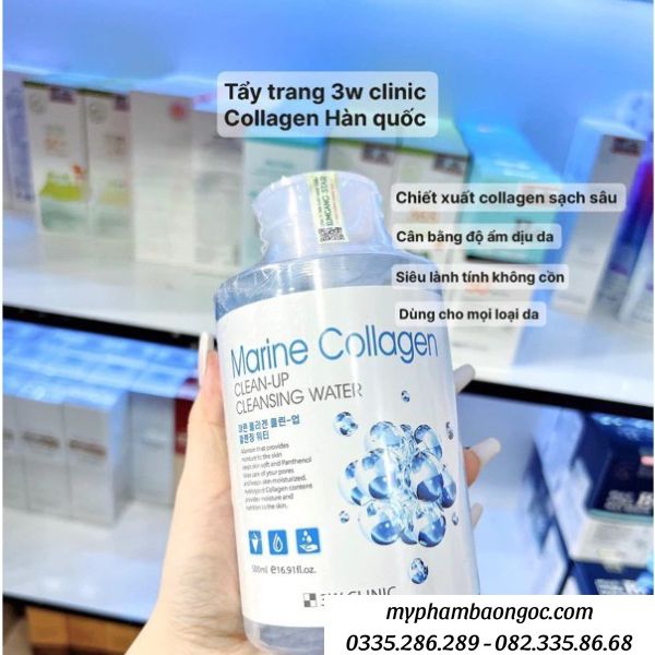 NƯỚC TẨY TRANG 3W CLINIC CLEAN UP CLEASING WATER HÀN QUỐC