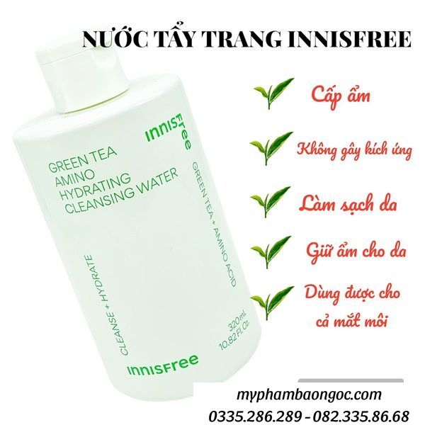 NƯỚC TẨY TRANG INNISFREE GREEN TEA 300ML CAO CẤP HÀN QUỐC