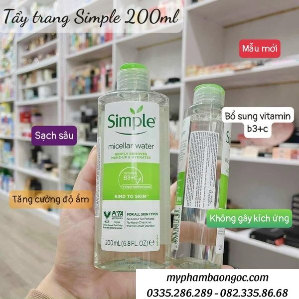 NƯỚC TẨY TRANG SIMPLE KIND TO SKIN MICELLAR WATER