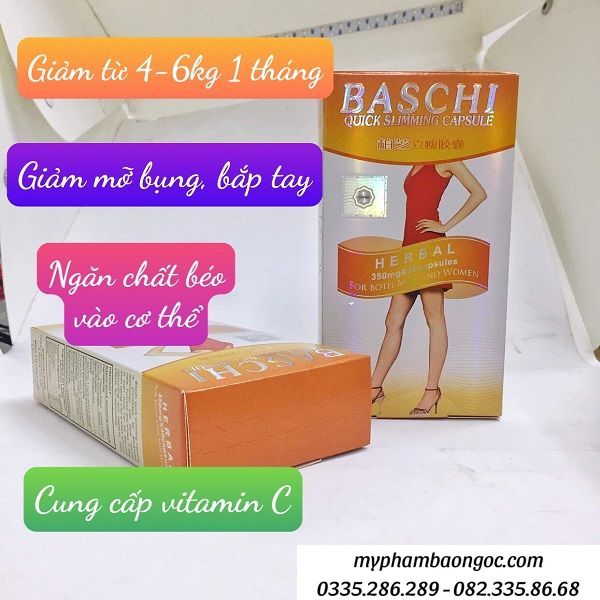 VIÊN UỐNG GIẢM CÂN BASCHI CAM THÁI LAN